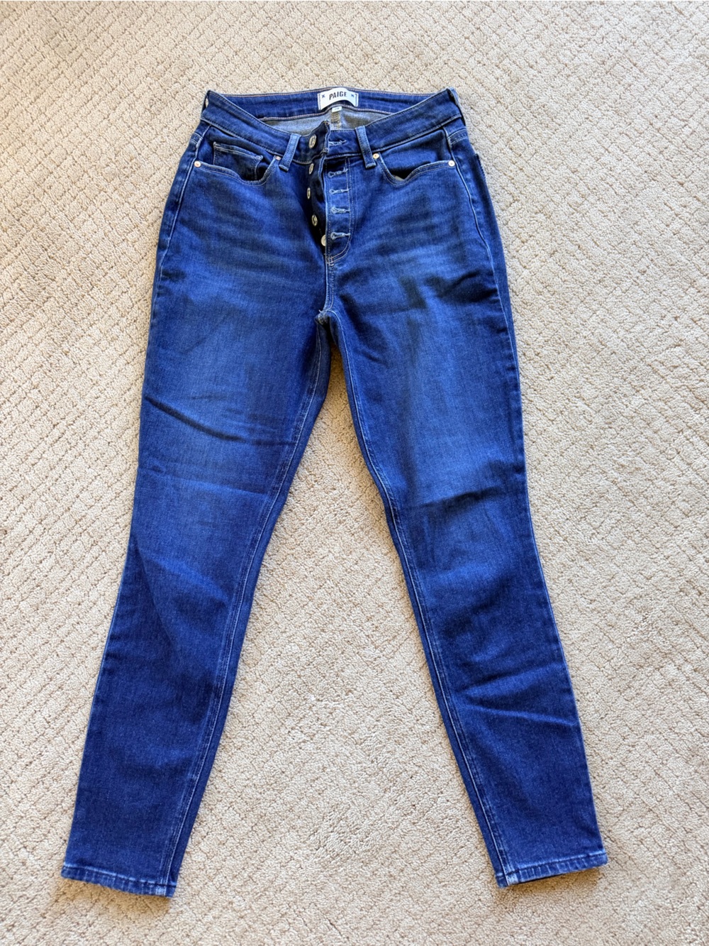 PAIGE Dark Indigo High-Rise Skinny Jeggings